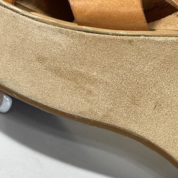 Kork Ease LANA Crisscross Slide Sandal Women’s 9 Brown Platform Wedge Boho - Picture 8 of 15